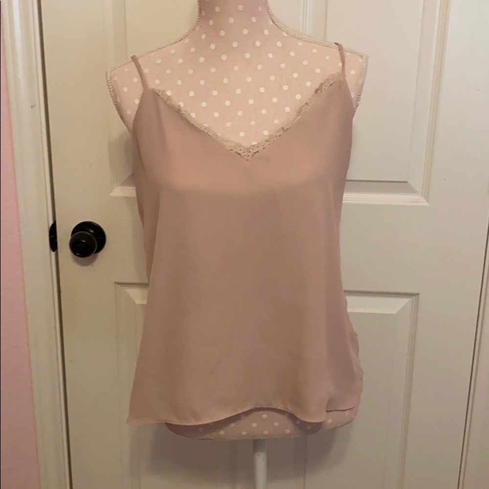 Blush lace tank